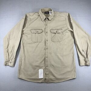 Bulwark FR Shirt Men's Large Flame Resistant Button Up Protective Utility Work